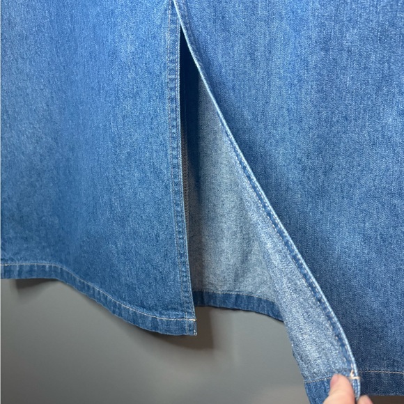Vintage Reflect Jeans Denim Midi Skirt Size 18 High Waist Blue Jean Skirt - Picture 6 of 7